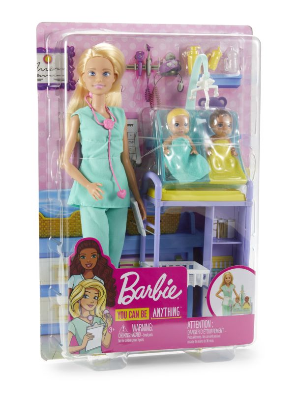 Barbie 9-Piece Barbie? Baby Doctor Play Set GKH23